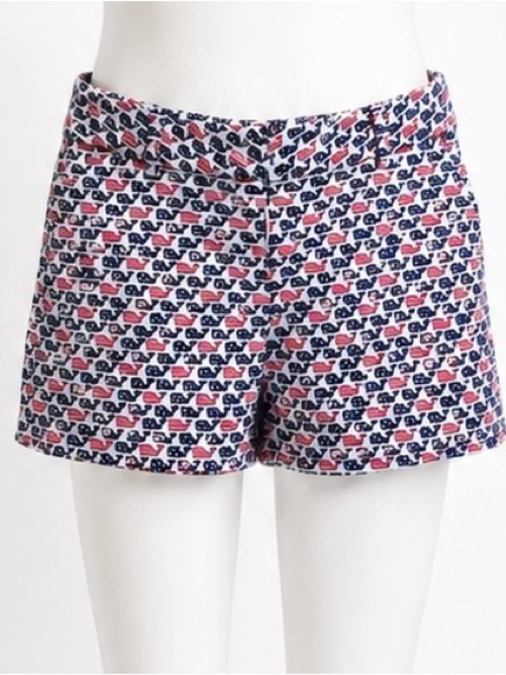 Vineyard Vines Girls Size 12 Patriotic Whale Print Shorts Red White Blue